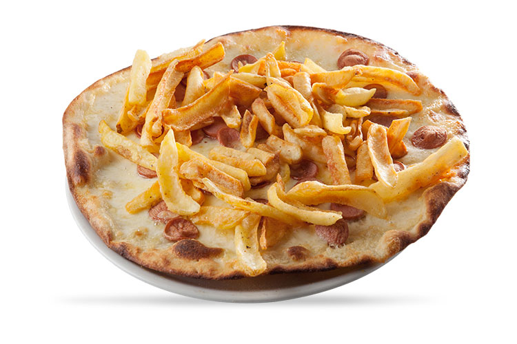 Pizza wurstel e patatine